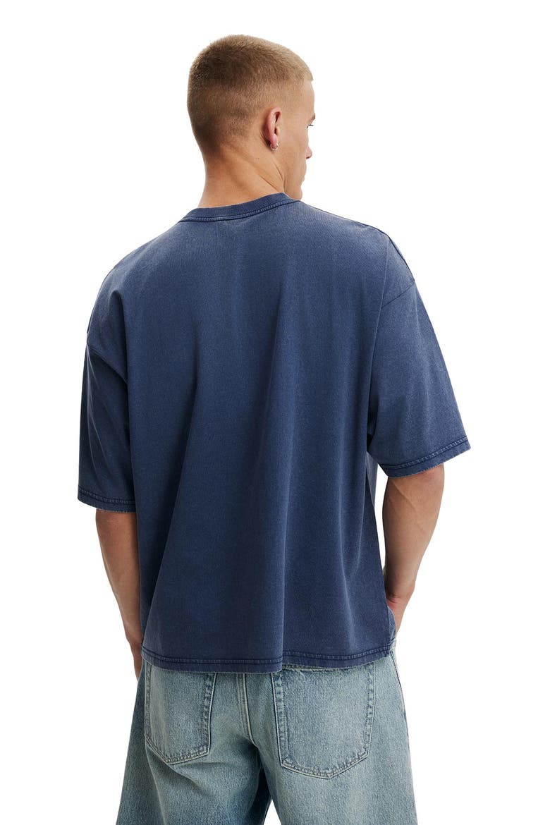 Men's Cropped Fit T-Shirt, Alternate, color, True Navy Wash