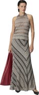 Missoni Long Skirt In Viscose Blend With 3d Diamond Pattern