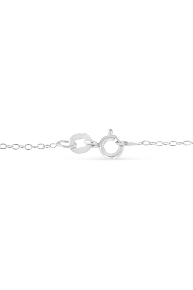 Silver Diamond Station Necklace, Alternate, color, White