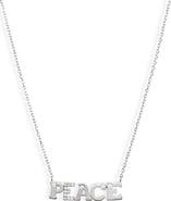 Anzie Love Letter Peace Pendant Necklace