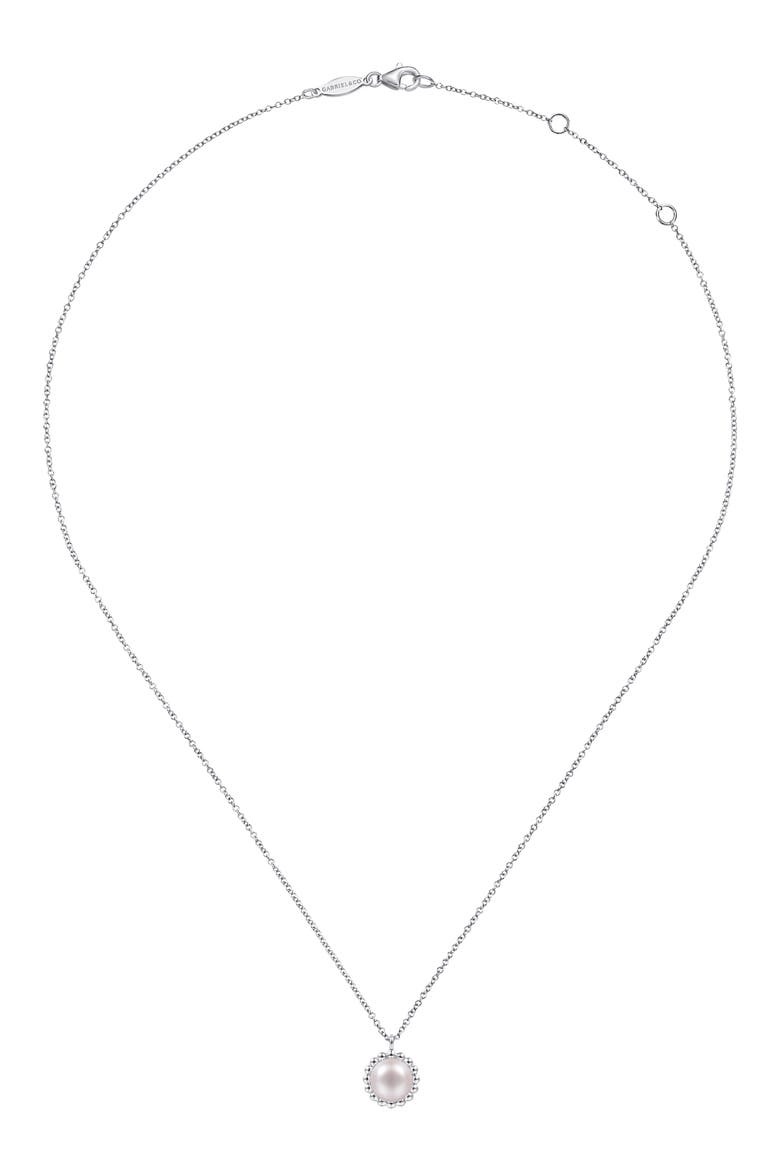 Bujukan Pearl Pendant Sterling Silver Necklace, Alternate, color, STERLING SILVER