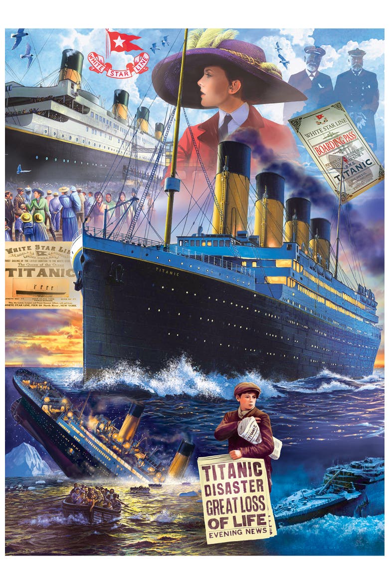 Titanic Collage 1000 Piece Jigsaw Puzzle, Alternate, color, Multicolor