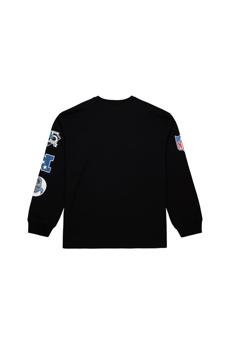Men's Mitchell & Ness  Black Detroit Lions Training Camp Vintage Logos Long Sleeve T-Shirt, Alternate, color, Black