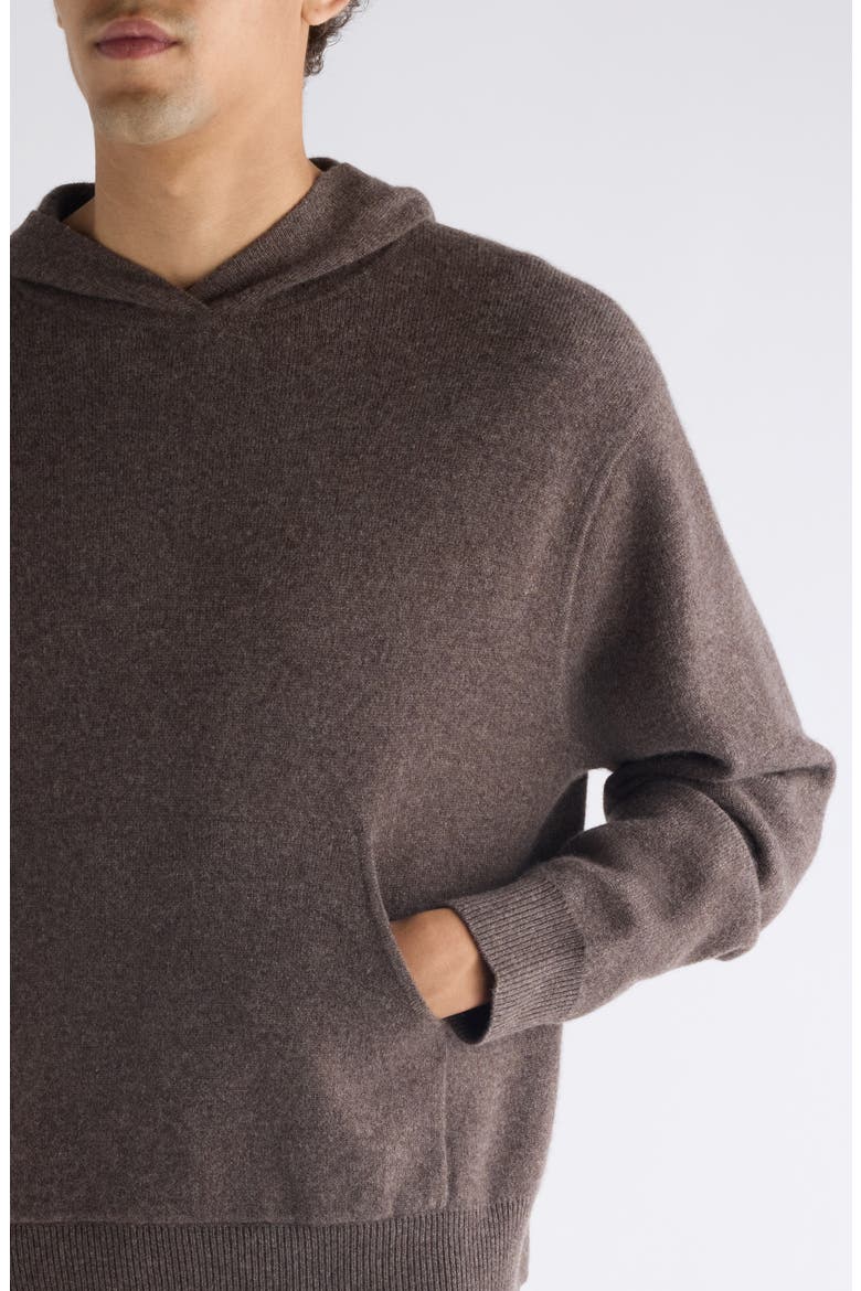 Klama Hooded Cashmere Blend Sweater, Alternate, color, WALNUT BROWN