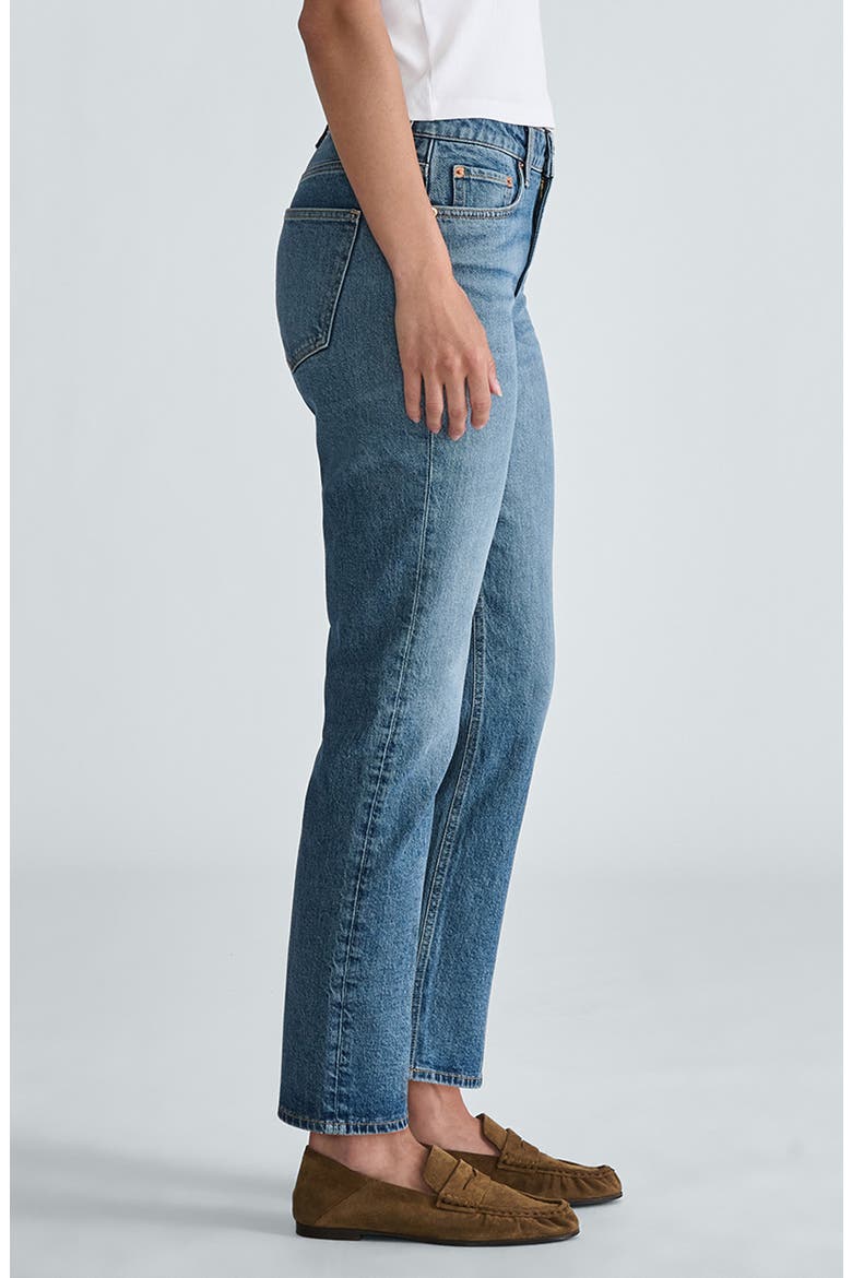 New York High Waist Ankle Straight Leg Jeans, Alternate, color, MID SHADED CLASSIC BLUE