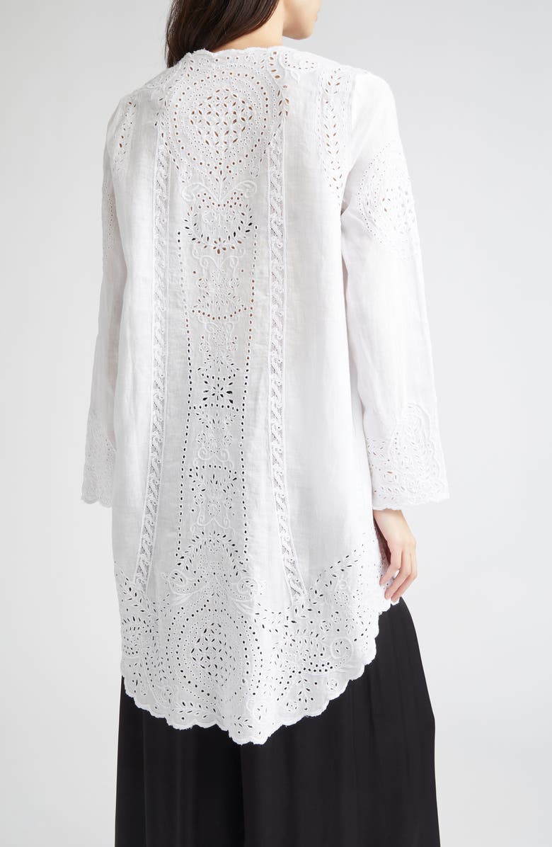 Bode Belvoir Broderie Anglaise, Alternate, color, White