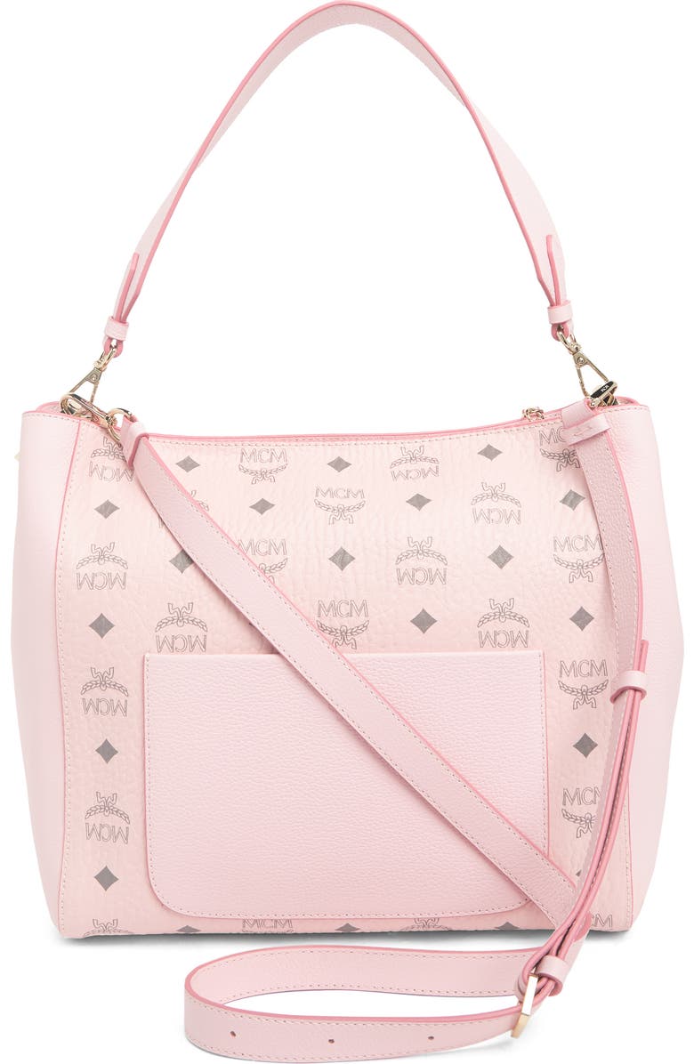 MCM Medium MCM Logo Hobo Bag, Alternate, color,