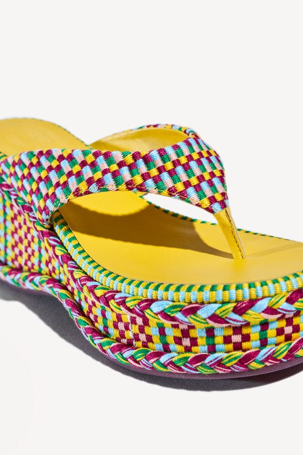 Amambaih Ramona Wedge Sandals, Alternate, color, Caribe
