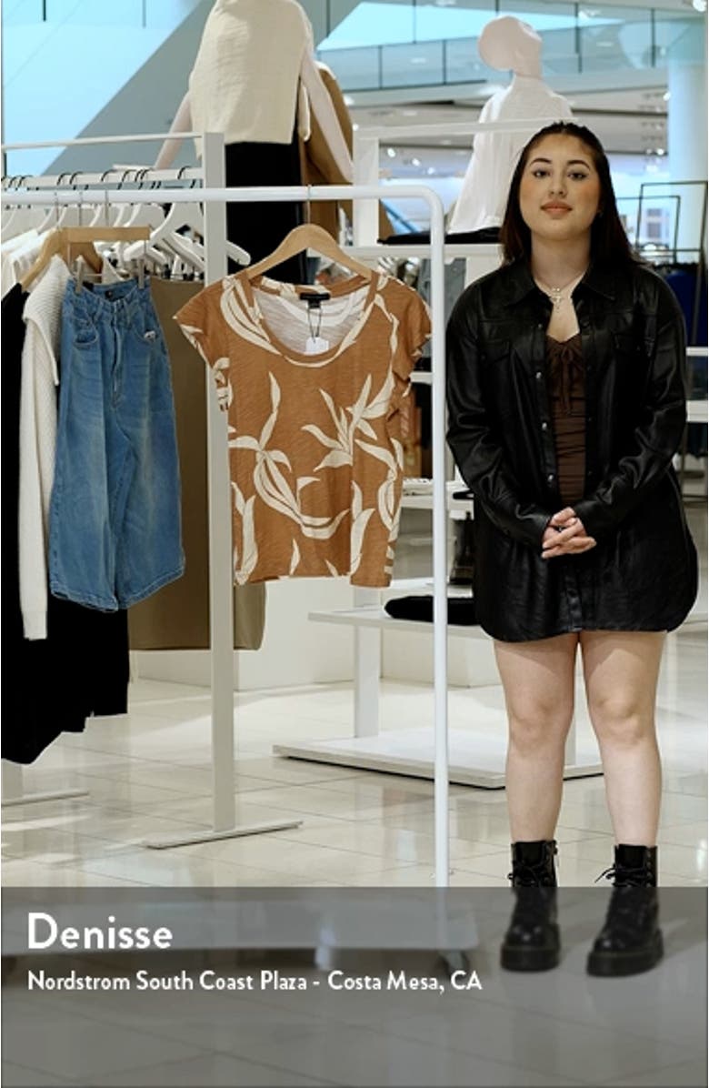 West Side Foliage Print Slub Jersey T-Shirt, sales video thumbnail