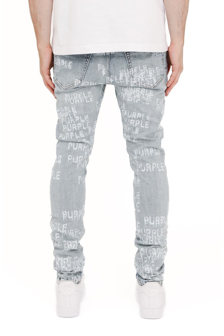 Logo Skinny Jeans, Alternate, color, LIGHT INDIGO