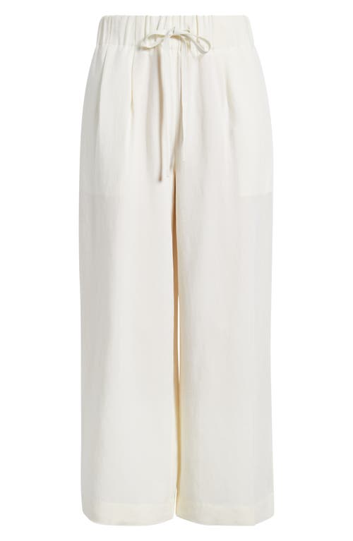 Nordstrom Wide Leg Crop Pants In Ivory Tofu