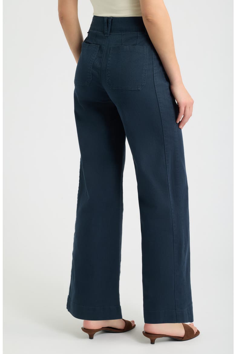 Emma Patch Pocket High Waist Wide Leg Pants, Alternate, color, CARBON BLUE