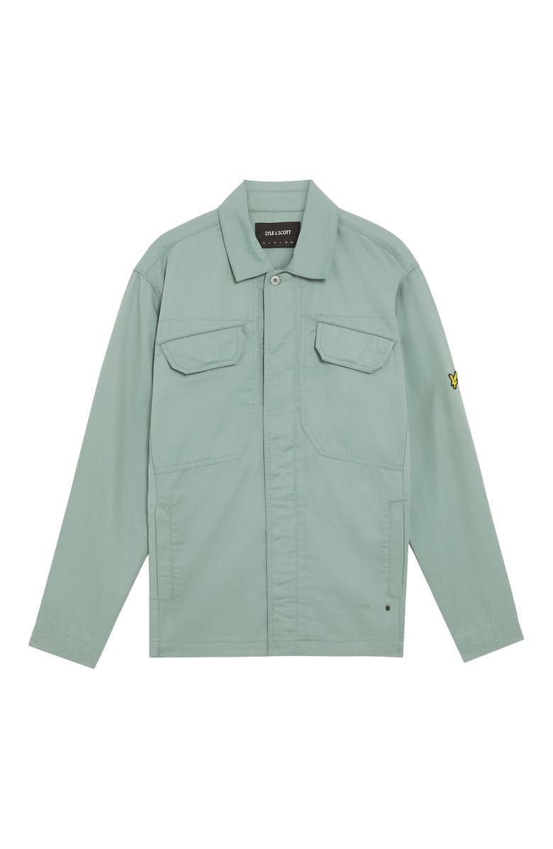 Lyle & Scott Long Sleeve Multi Pocket Overshirt, Alternate, color, Cold Mint