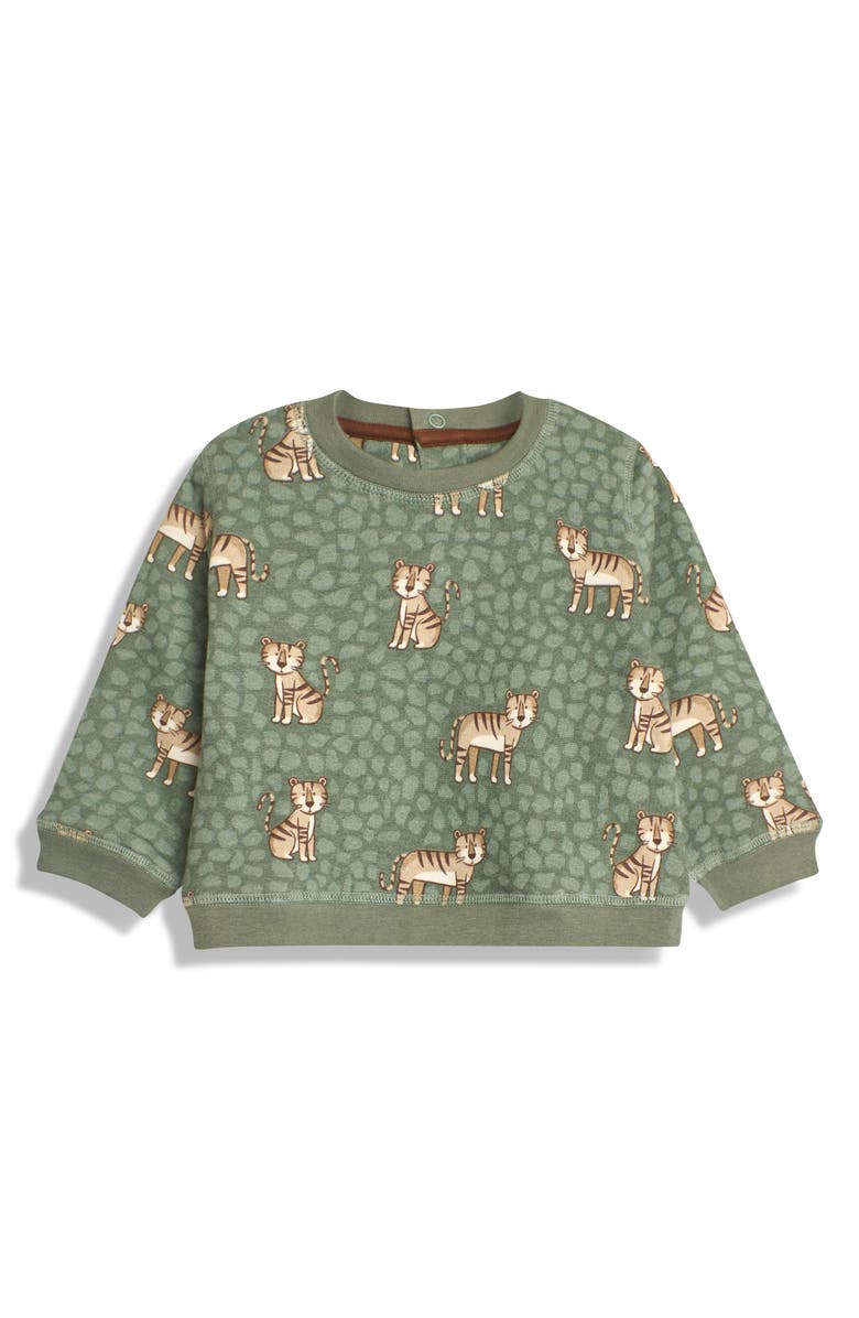 JOJO MAMAN BEBE Tiger Sweatshirt & Cargo Leggings Set, Alternate, color, 