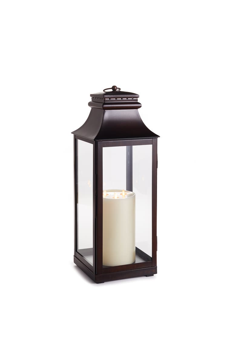 Napa Home & Garden Colby Outdoor Lantern Large, Main, color, Brown