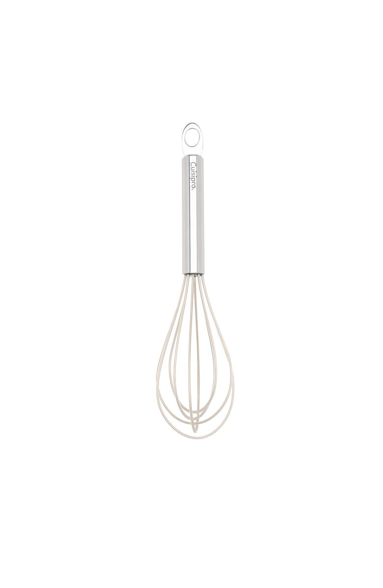 CUISIPRO 8-Inch Stainless Steel and Silicone Egg Whisk, Main, color, Clear
