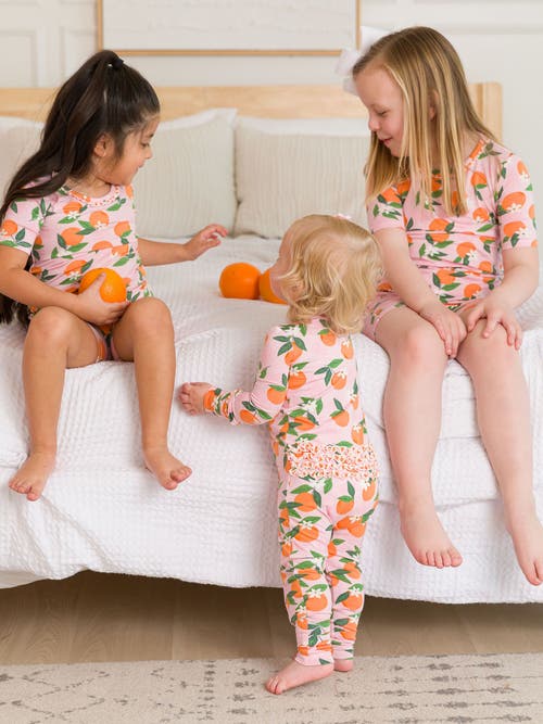 Rufflebutts Softsnooze Ruffle Short Sleeve Pajama Set In Multi