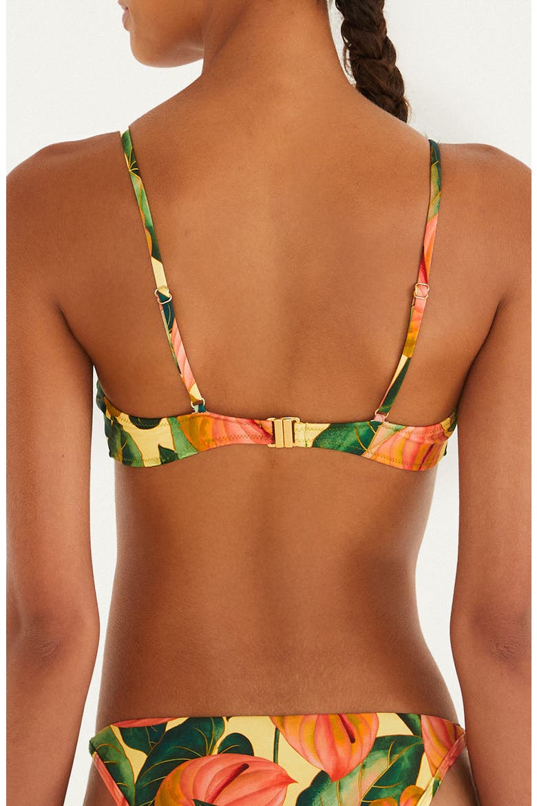 Anthurium Floral Bikini Top, Alternate, color, GOLDEN YELLOW