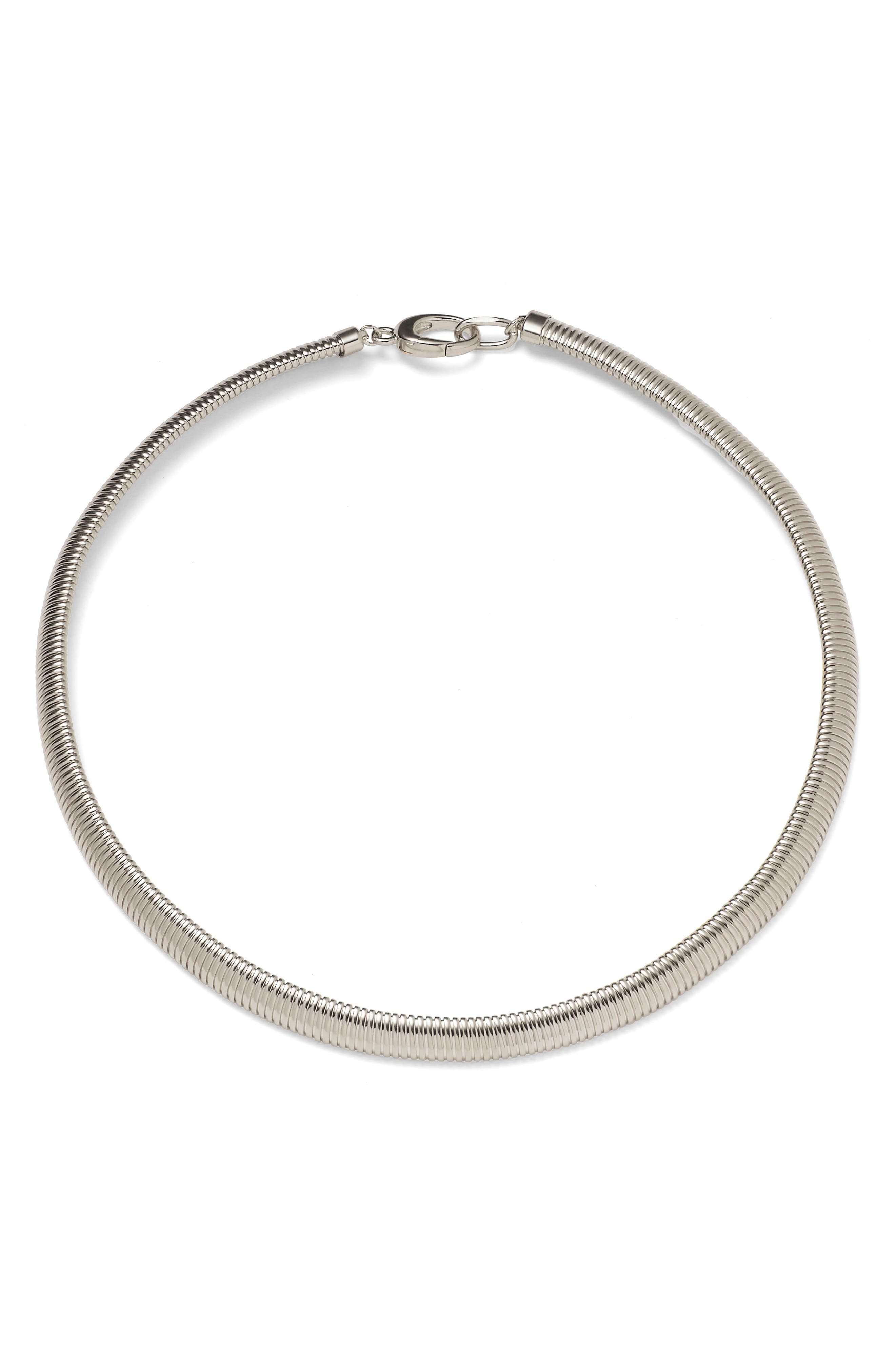 Lady Grey Cobra Snake Necklace In Silver