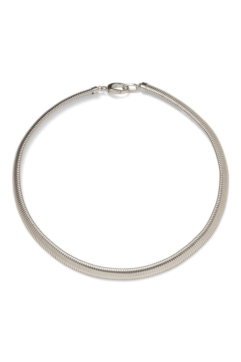 Cobra Snake Necklace, Main, color, SILVER