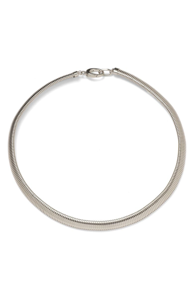 Lady Grey Cobra Snake Necklace, Main, color, Silver