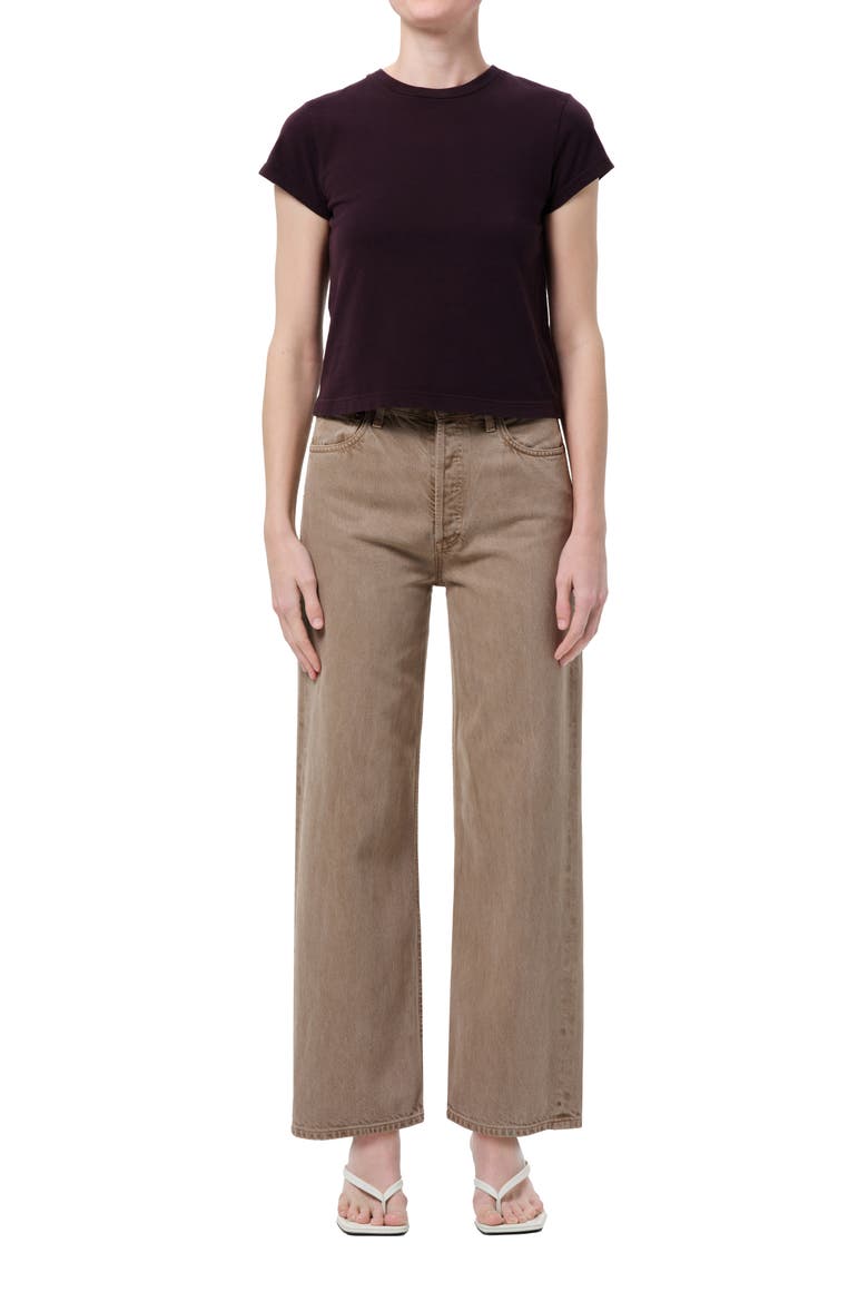 Ren Flyweight High Waist Ankle Wide Leg Jeans, Alternate, color, TRAIL