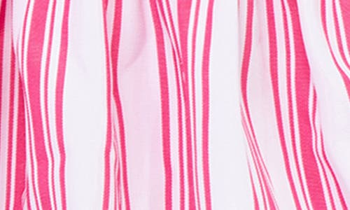 Habitual Kids Stripe Smocked Top & Skirt Set In Pink