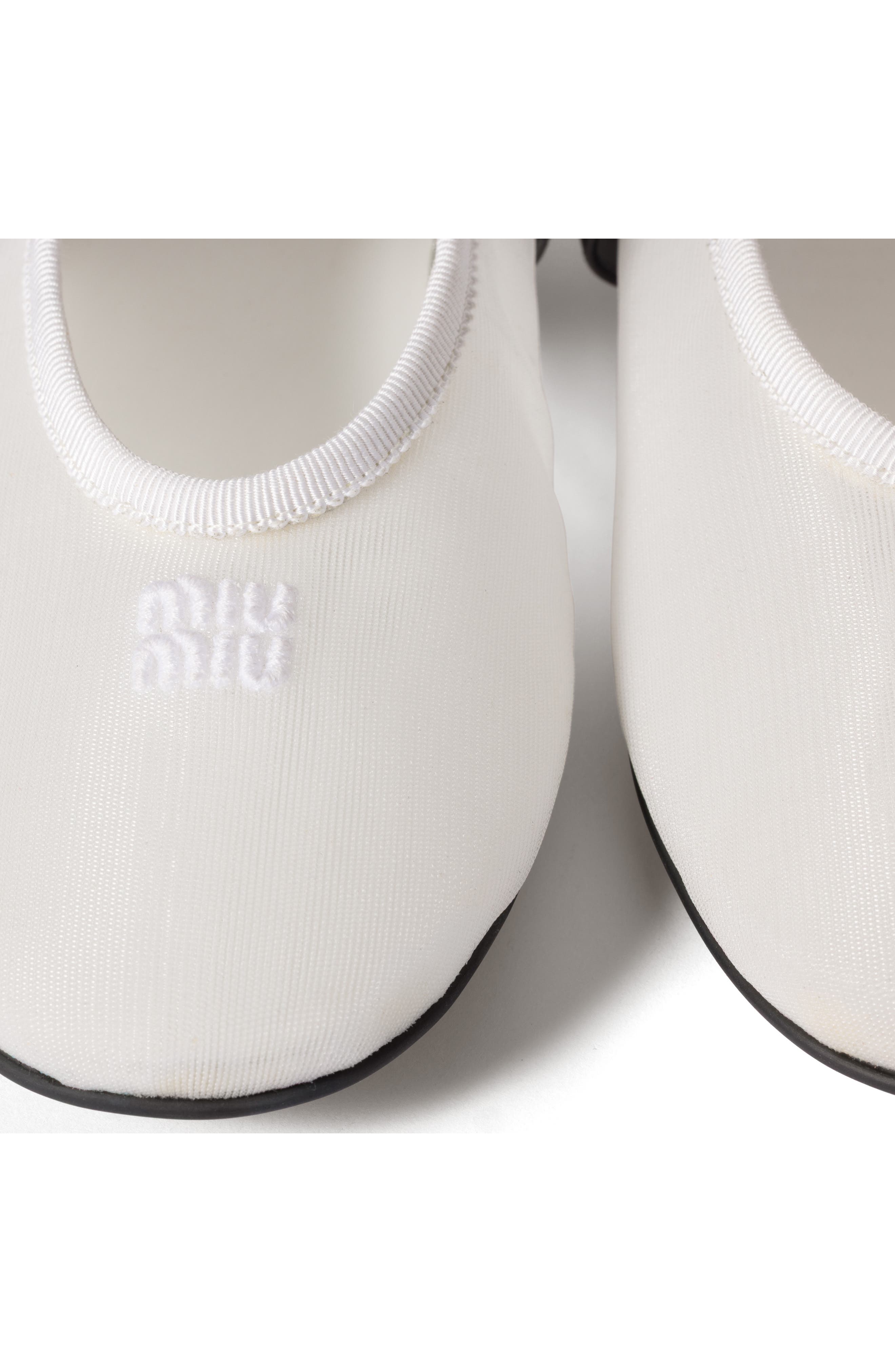 Miu Miu Mary Jane Ballet Flat, Alternate, color, Bianco