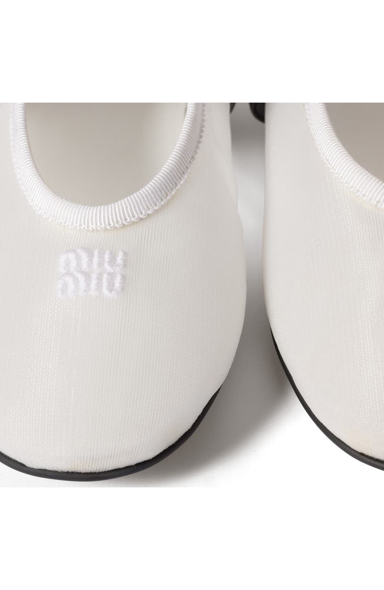 Miu Miu Mary Jane Ballet Flat, Alternate, color, Bianco