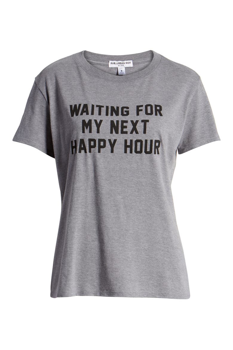 Happy Hour Loose Tee, Alternate, color, HEATHER GREY