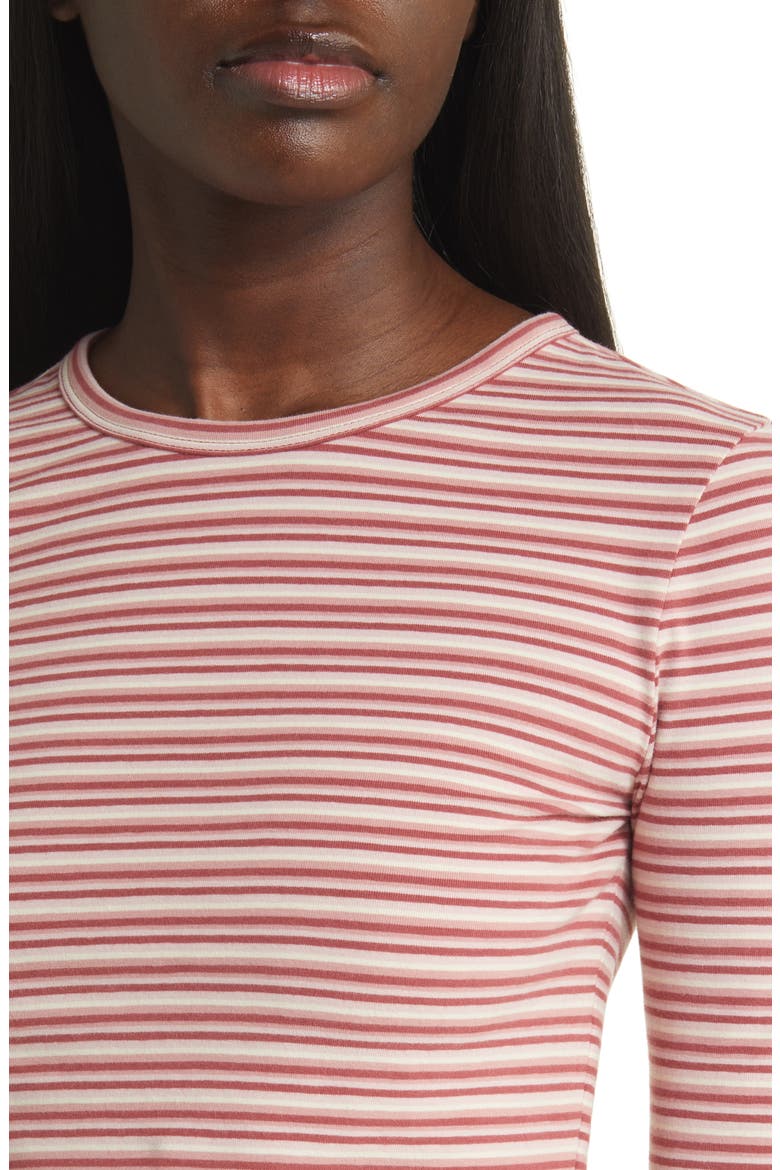 Crewneck Crop Top, Alternate, color, RED NOVA STRIPE