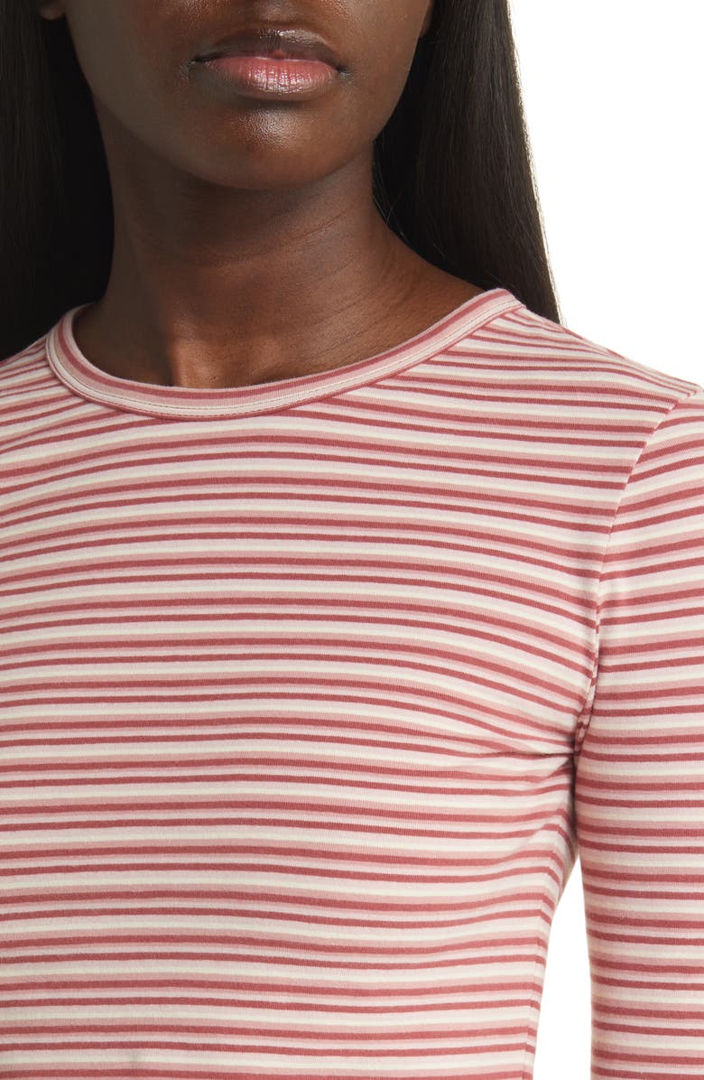 BP. Crewneck Crop Top, Alternate, color, Red Nova Stripe