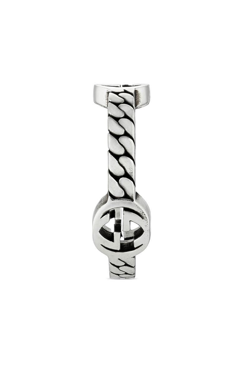 Interlocking-G Ring, Alternate, color, SILVER