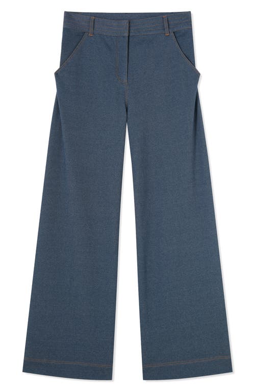 Lk Bennett Freya Wide Leg Trouser Jeans In Blue