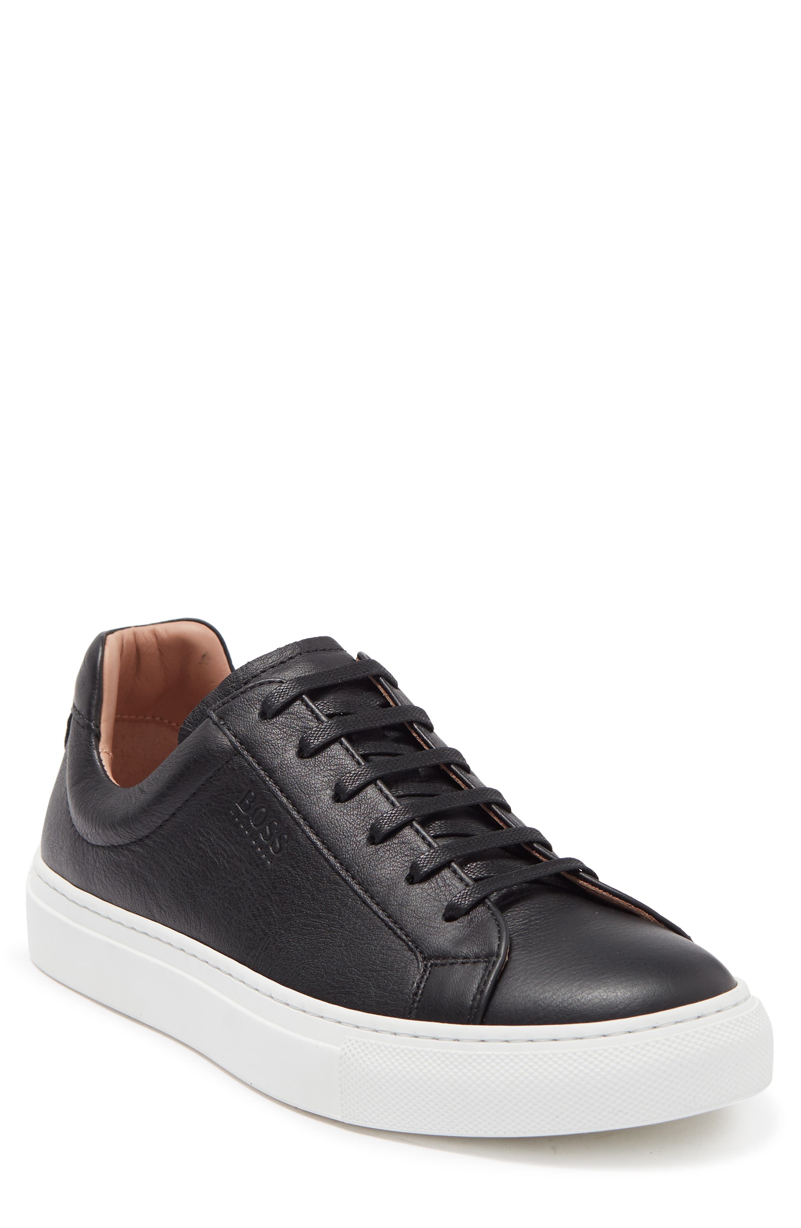 BOSS Hugo Boss Katie Leather Fashion Sneaker, Main, color, Blk