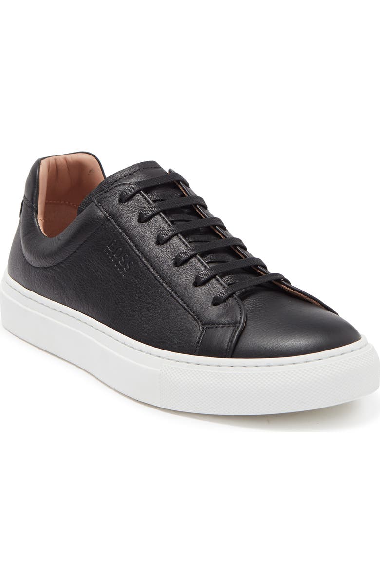 BOSS Hugo Boss Katie Leather Fashion Sneaker, Main, color, Blk