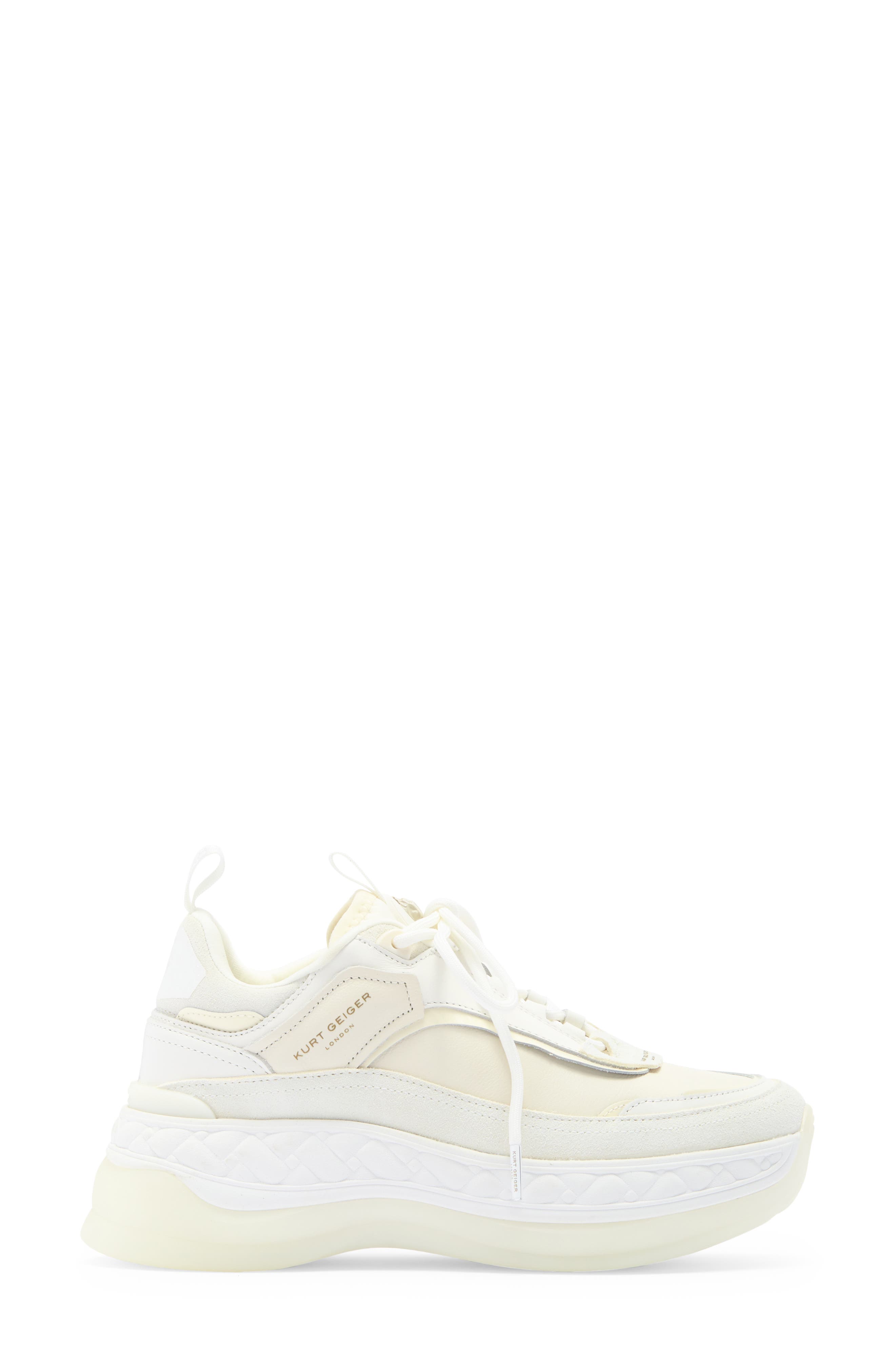 Kurt Geiger London Kensington Pump Platform Sneaker, Alternate, color, White