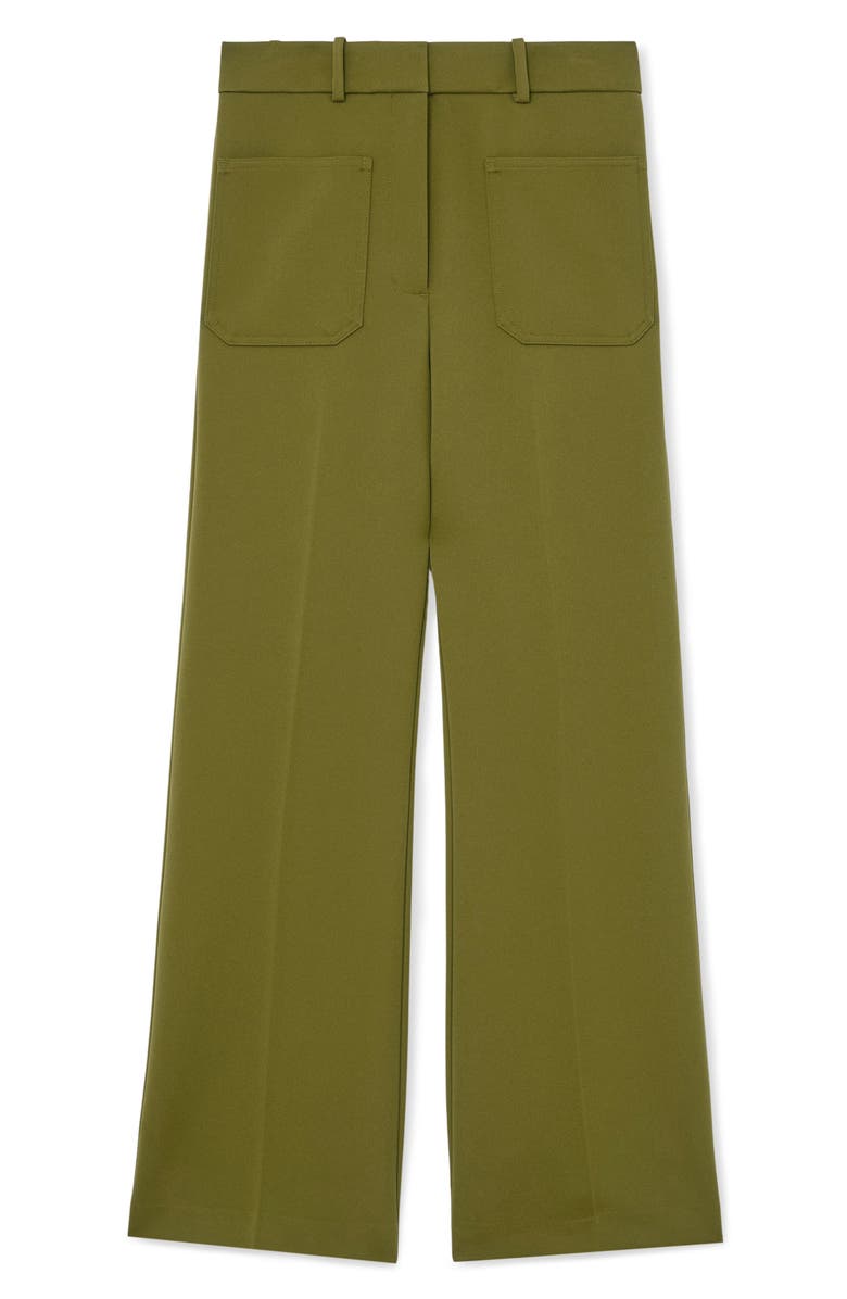 Reiss Priya Patch Pocket Wide Leg Pants, Alternate, color, Chartreuse Green