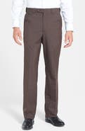 Berle Self Sizer Waist Plain Weave Flat Front Washable Trousers