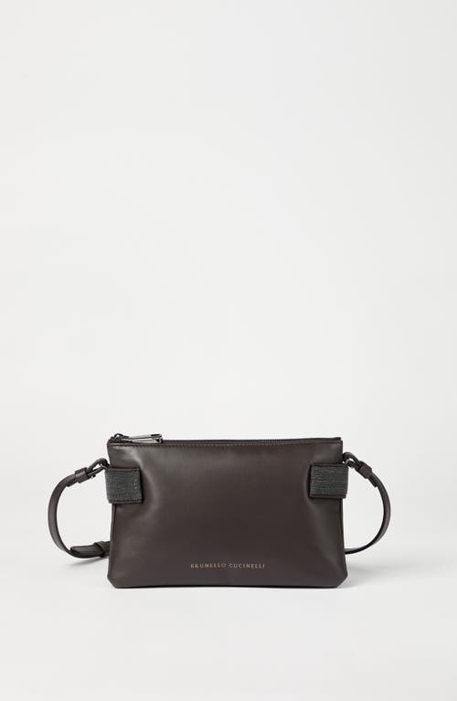 Brunello Cucinelli Mini Essence Cross Body Bag In Brown
