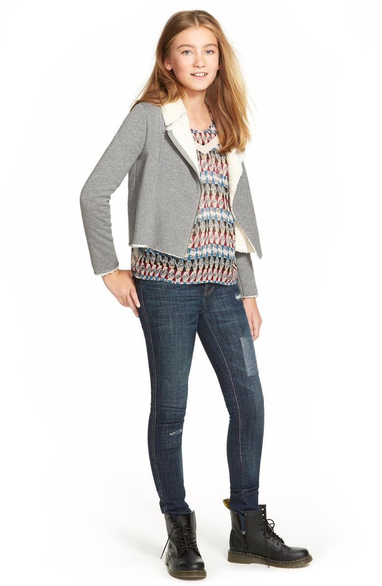 Tucker + Tate Cozy Moto Jacket, Alternate, color,