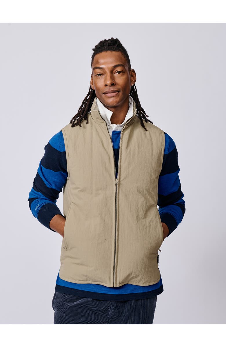 Aubin Lancaster Lightweight Nylon Gilet, Alternate, color, Light Khaki