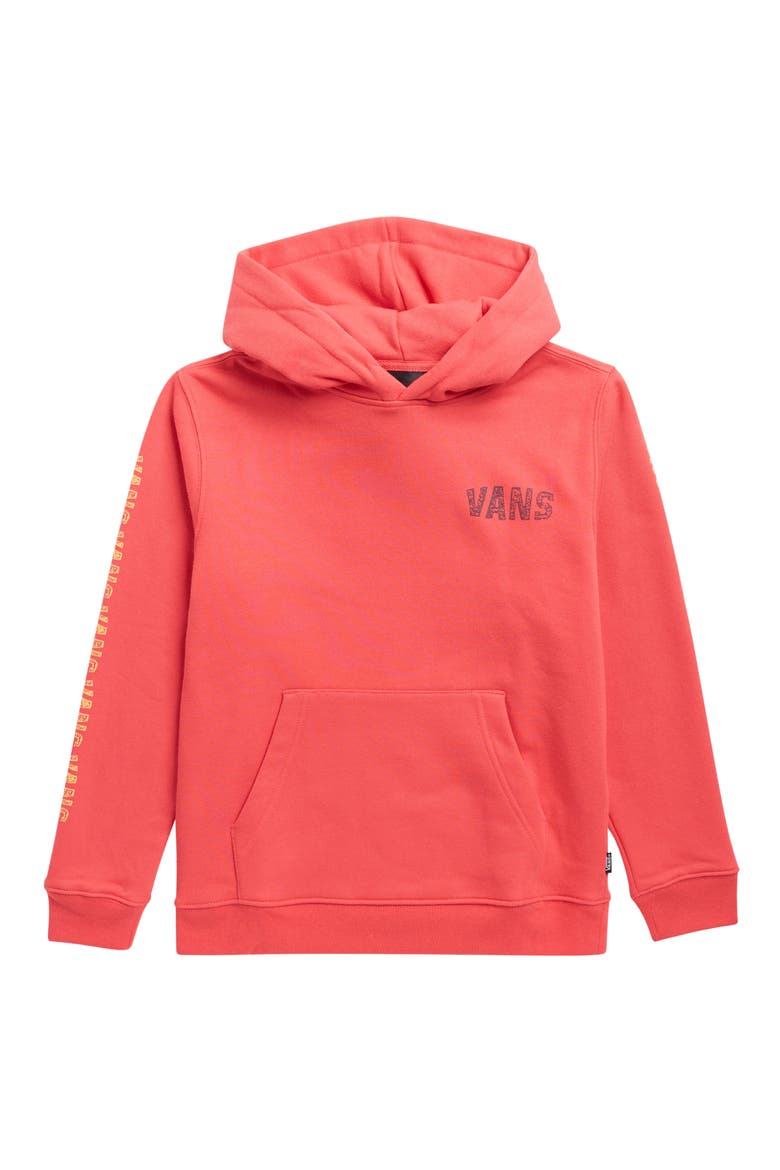 Kids' Racing Flames Graphic Hoodie, Main, color, CRIMSON HAZE