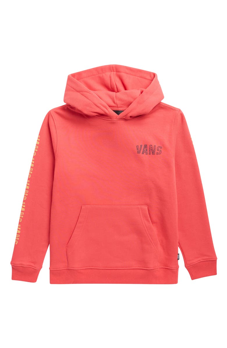 Vans Kids' Racing Flames Graphic Hoodie, Main, color, Crimson Haze