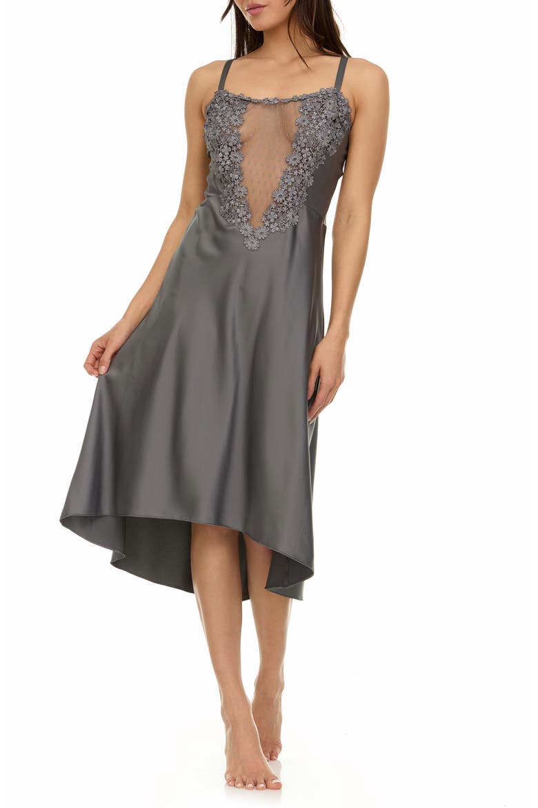 Showstopper Nightgown, Alternate, color, GRAY