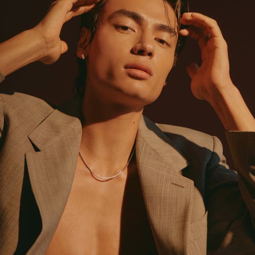 Loupn Rope Chain Necklace In Silver