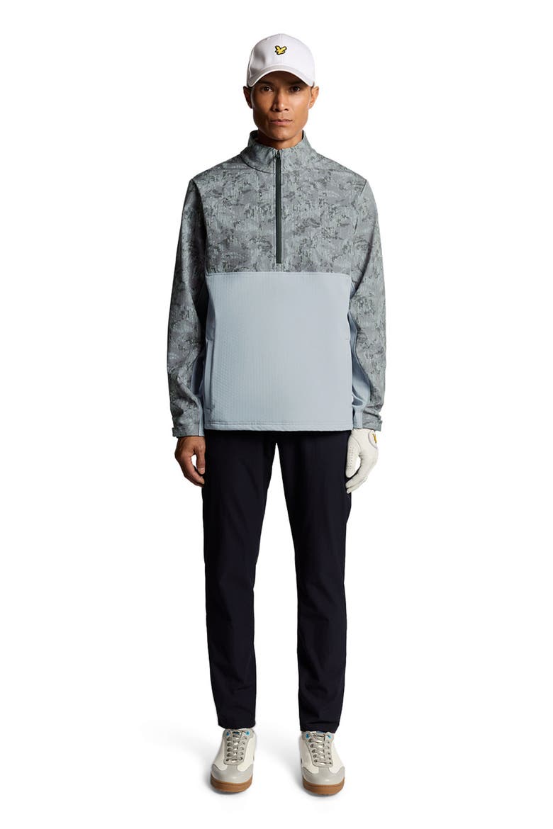 Golf Printed Half Zip Windjammer Jacket, Main, color, True Iron/ Jet Black