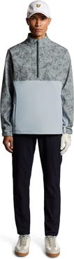 Lyle & Scott Golf Printed Half Zip Windjammer Jacket