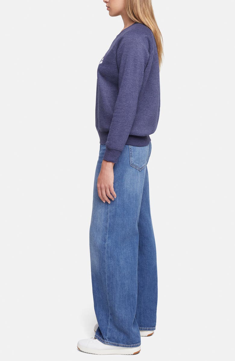 Wildfox Whisky Weather Keely Embroidered Sweatshirt, Alternate, color, Peacoat