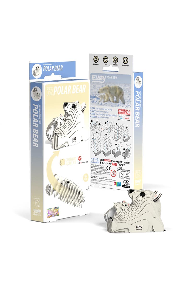 Eugy Puzzles Polar Bear 3D Puzzle, Main, color, 